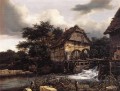 Dos molinos de agua y esclusa abierta Jacob Isaakszoon van Ruisdael